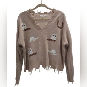 Women’s No Comment NY-LA size XL Western Sweater